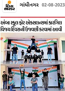 Amba School for Excellence celebrated Kargil Vijay Diwas.